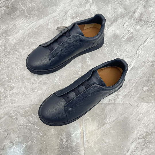 Damen Slip-On Sneakers mit eleganter Lederstruktur und rutschfester Sohle EB