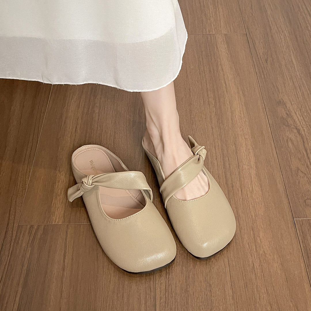 Damen Schlichte und modische Clogs mit dekorativer Schleifenapplikation EB