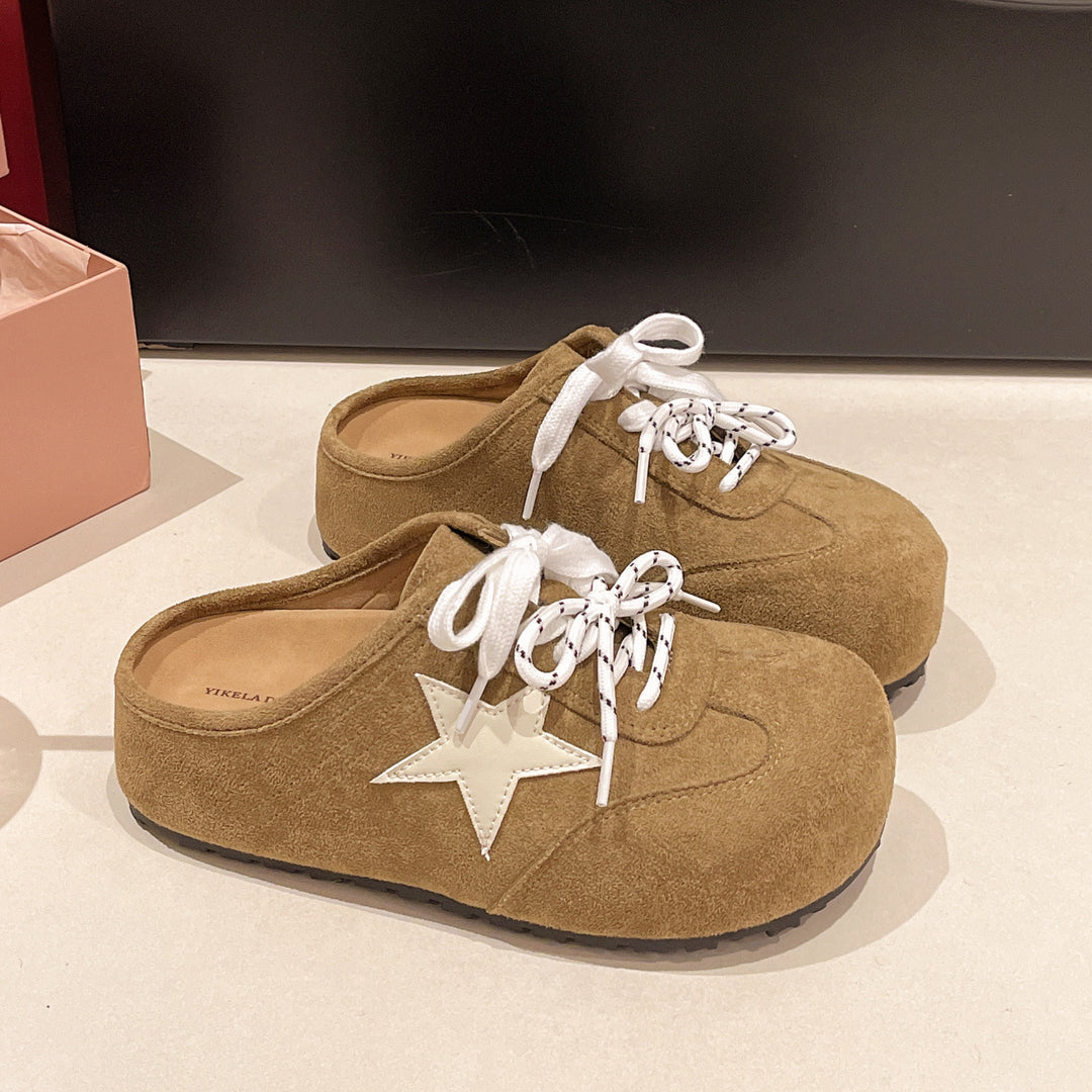 Damen bequeme Clogs mit modischem Sternemblem und rutschfester Sohle EB