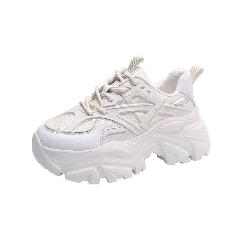 Damen Hochwertige Sneakers mit dicker Gummisohle und atmungsaktivem Obermaterial EB
