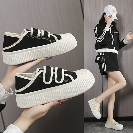 Damen Modische Sneaker mit verstellbarem Klettverschluss und dämpfender Sohle EB