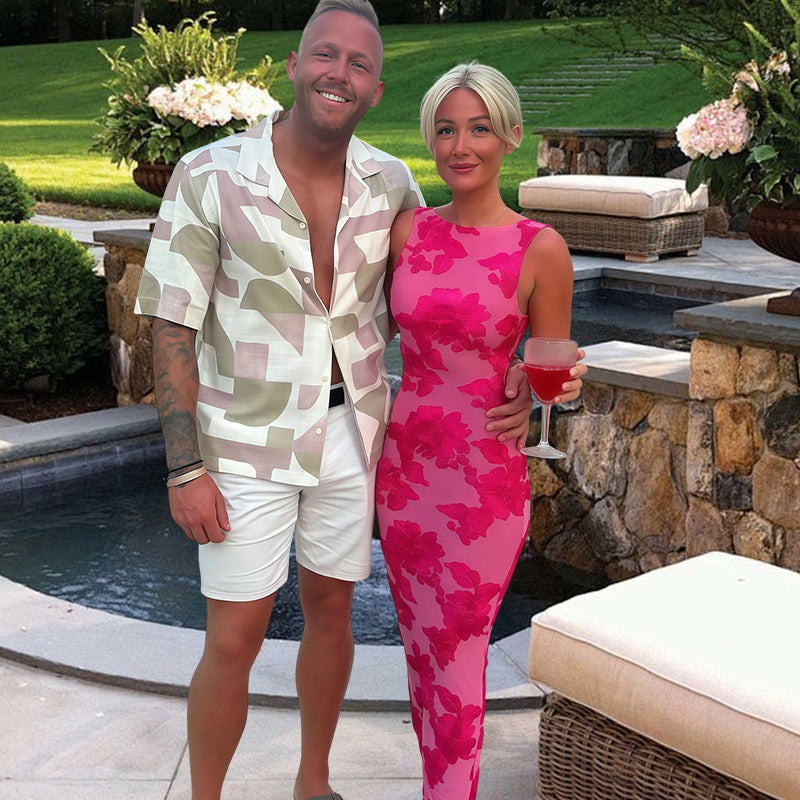 Damen Bodycon-Kleid mit floralem Muster und elegantem Schnitt EB