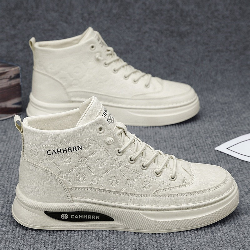 Damen Modische High-Top Sneakers mit atmungsaktiver Oberflächenstruktur EB