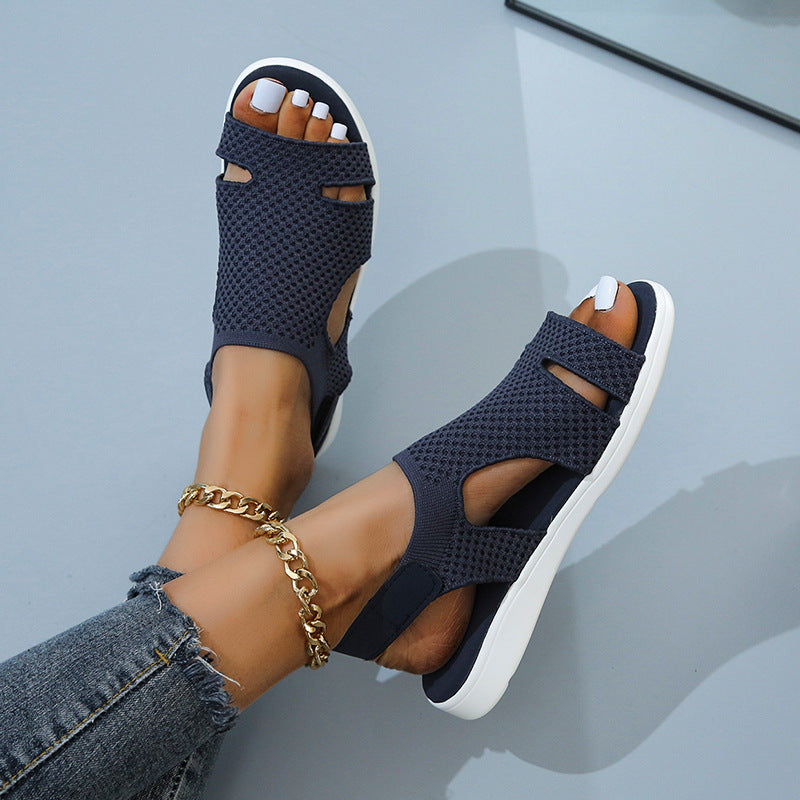 Damen Komfortable Sandalen mit atmungsaktivem Mesh-Obermaterial und rutschfester Sohle EB