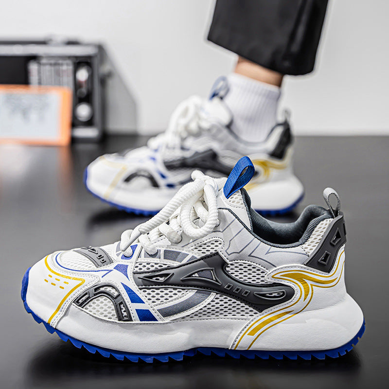 Damen Sportliche Sneakers mit stoßdämpfender Sohle und futuristischem Design EB