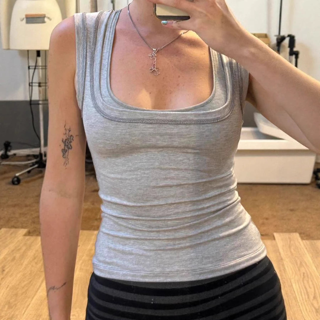 Damen Funktions-Tanktop mit doppeltem Trägersystem und atmungsaktivem Stoff EB