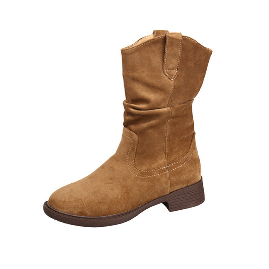 Damen Stiefel mit weichem Wildleder und rutschfester Sohle EB