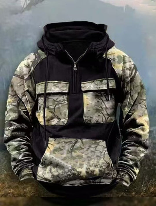 Herren Camouflage Funktionskapuzenpullover EB