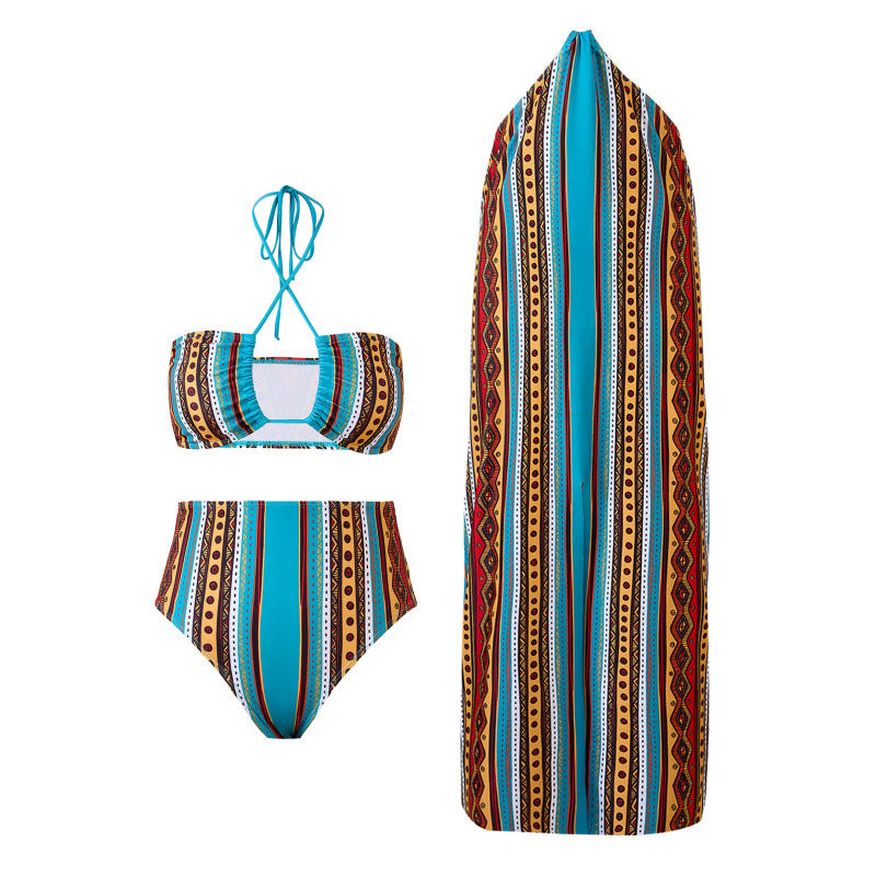 Damen Bikini-Set mit raffiniertem Wickeldesign und trendigem Mustermix EB