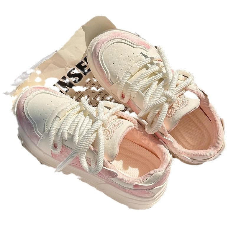 Damen modische Sneaker mit innovativem Plateau-Design und atmungsaktiver Obermaterial-Hybridstruktur EB