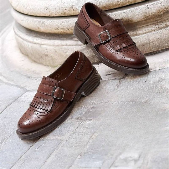 Damen elegante Slipper mit dekorativem Schnallen-Design EB