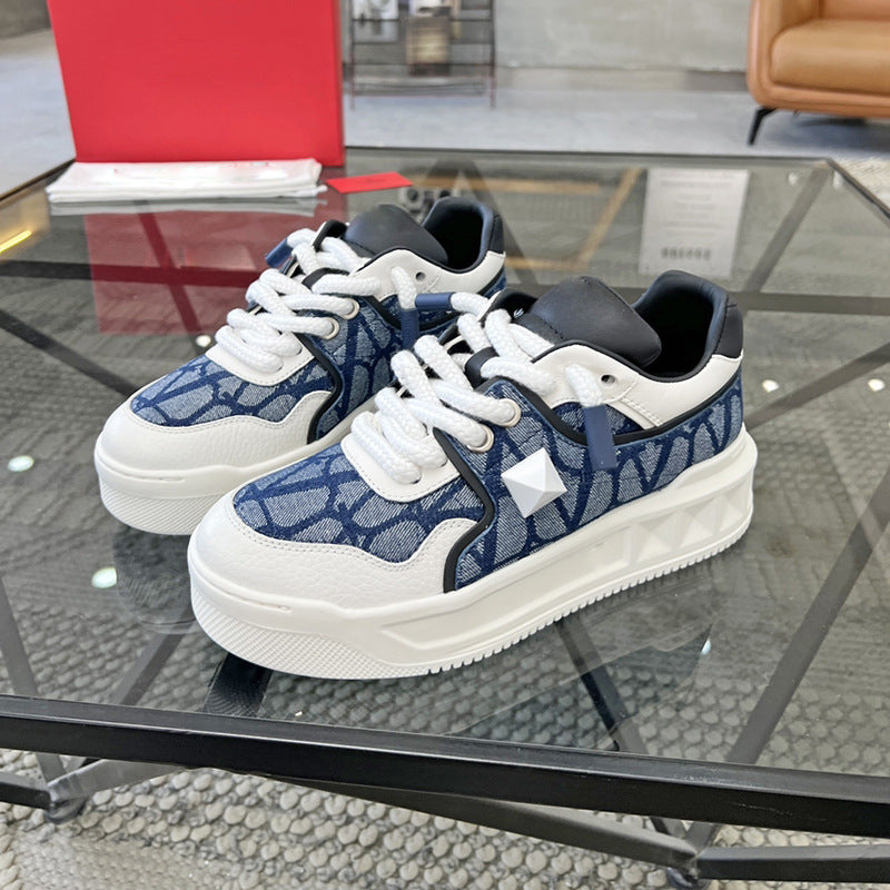 Damen Sportliche Sneakers mit trendigem Camouflage-Design und robustem Obermaterial EB