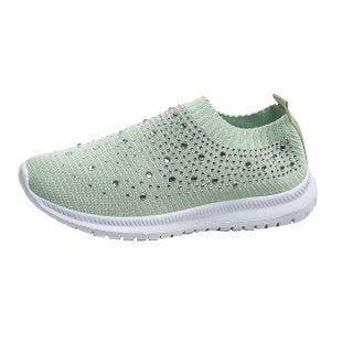 Damen Slip-On Sneakers mit Glitzer-Details EB
