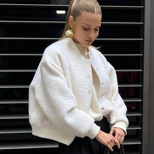 Damen kuschelige Fleece-Jacke im lässigen Stil mit praktischen Taschen EB