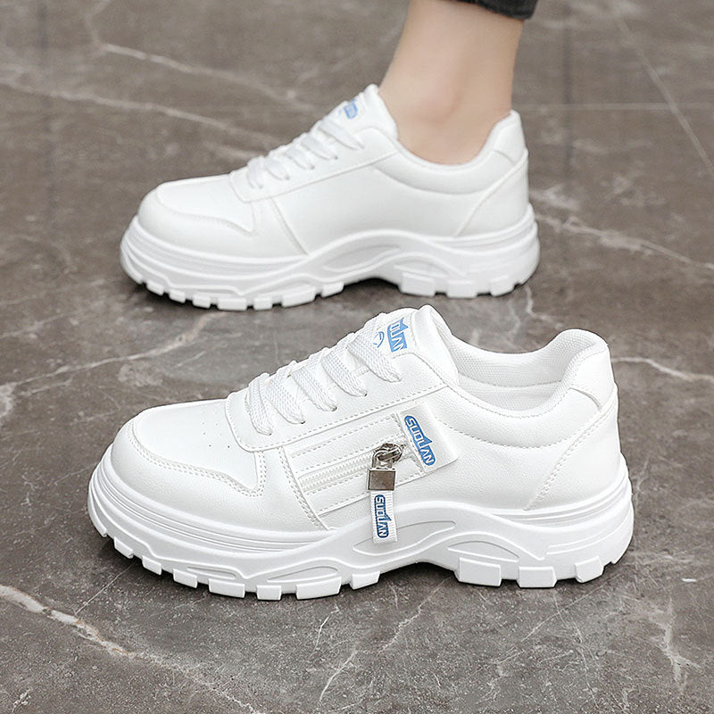 Damen Chunky Sneaker mit modischem Reißverschluss und rutschfester Sohle EB