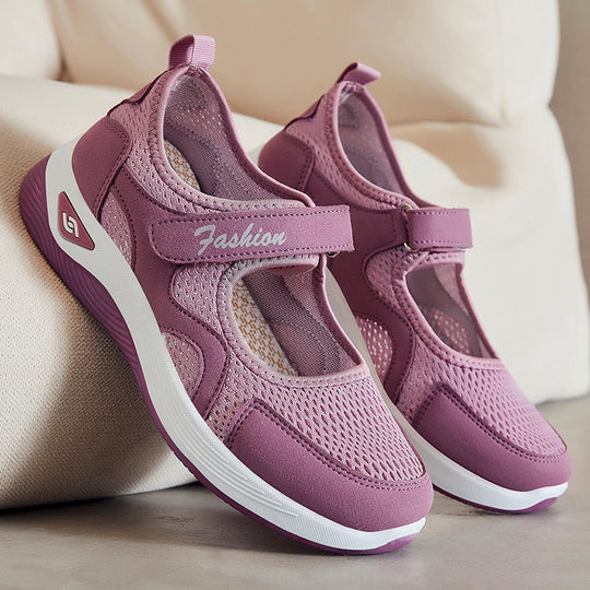 Damen Atmungsaktive Freizeit-Schuhe mit verstellbarem Klettverschluss EB