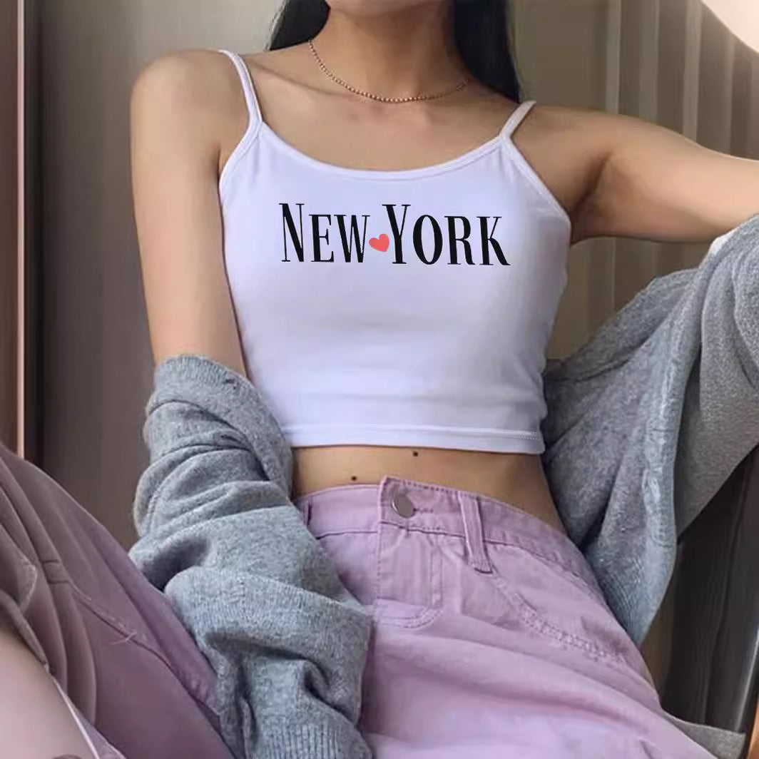 Damen Crop-Top mit trendigem Schriftzug EB