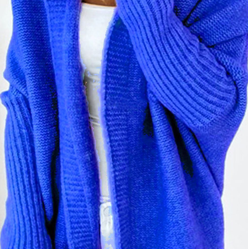 Damen Lässiger Strickpullover mit offener Front und feiner Struktur EB