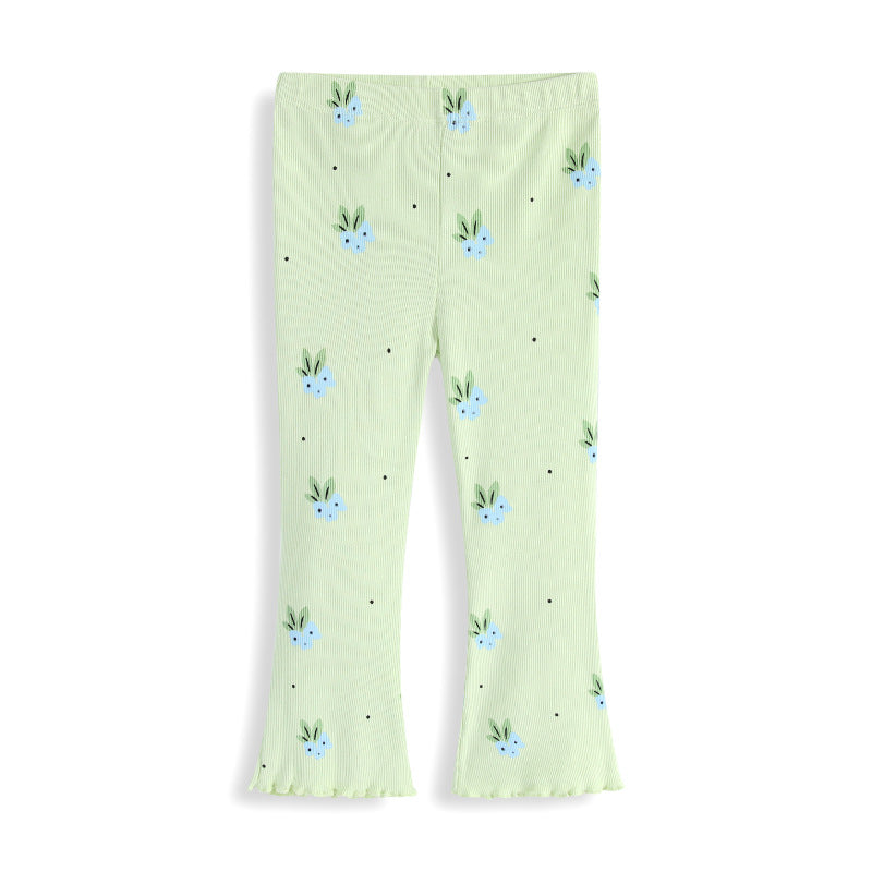 Mädchen Flared Leggings mit buntem Blumenmuster EB