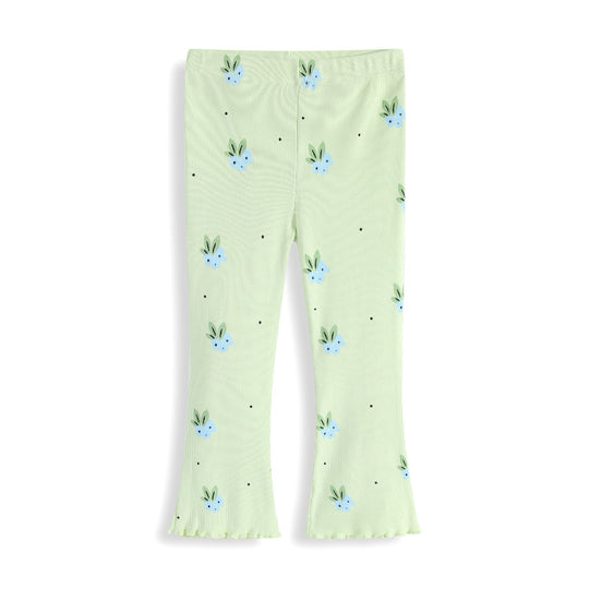 Mädchen Flared Leggings mit buntem Blumenmuster EB