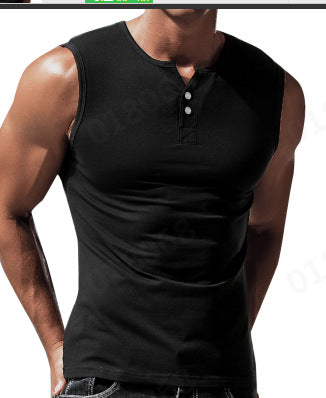 Herren Tanktop mit ausgewogenem Schnitt und praktischen Druckknöpfen EB