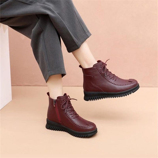 Damen Fashionable Stiefeletten mit hohem Komfort und modischem Reißverschluss EB