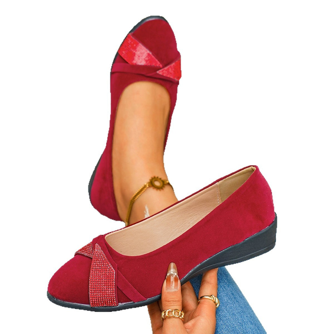 Damen elegante Ballerinas mit funkelndem Detail EB