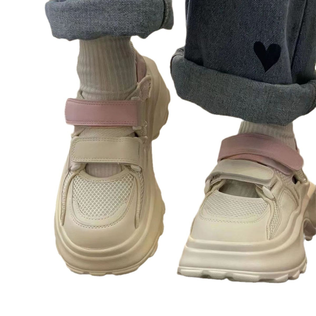 Damen Komfortable Sneakers mit verstellbarem Klettverschluss und atmungsaktivem Obermaterial EB