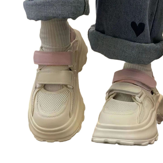 Damen Komfortable Sneakers mit verstellbarem Klettverschluss und atmungsaktivem Obermaterial EB