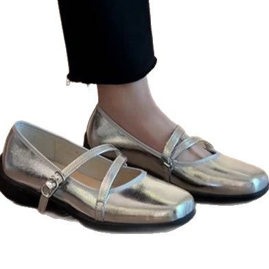 Damen Ballerinas mit verstellbarem Riemchen und gepolsterter Innensohle EB