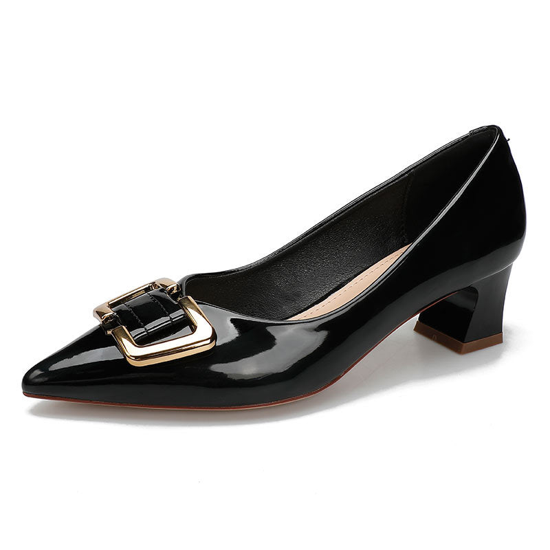 Damen elegante Stilettopumps mit modischem Schnallenakzent EB