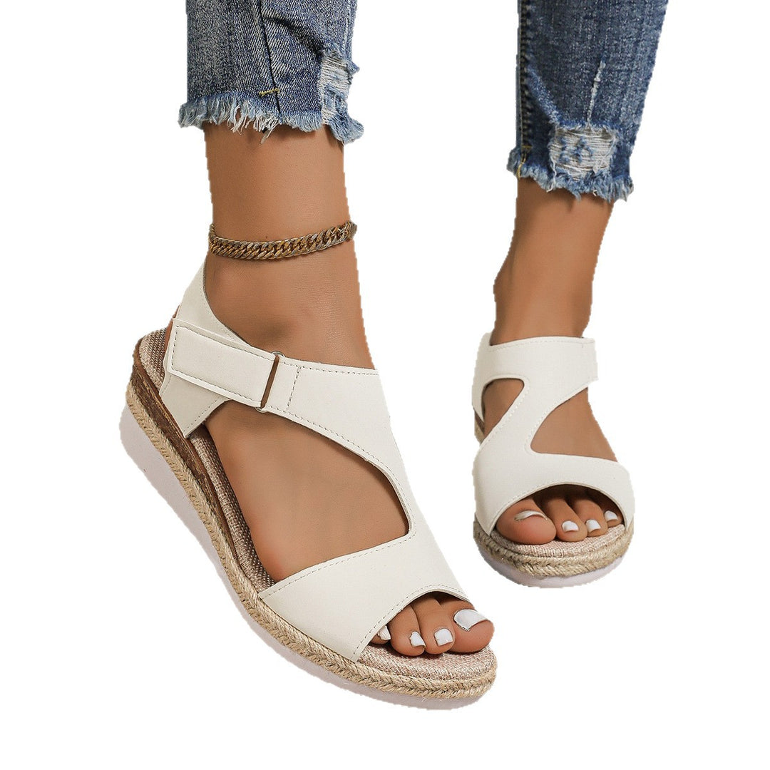 Damen komfortable Sandalen mit ergonomischem Fußbett und verstellbarem Riemen EB