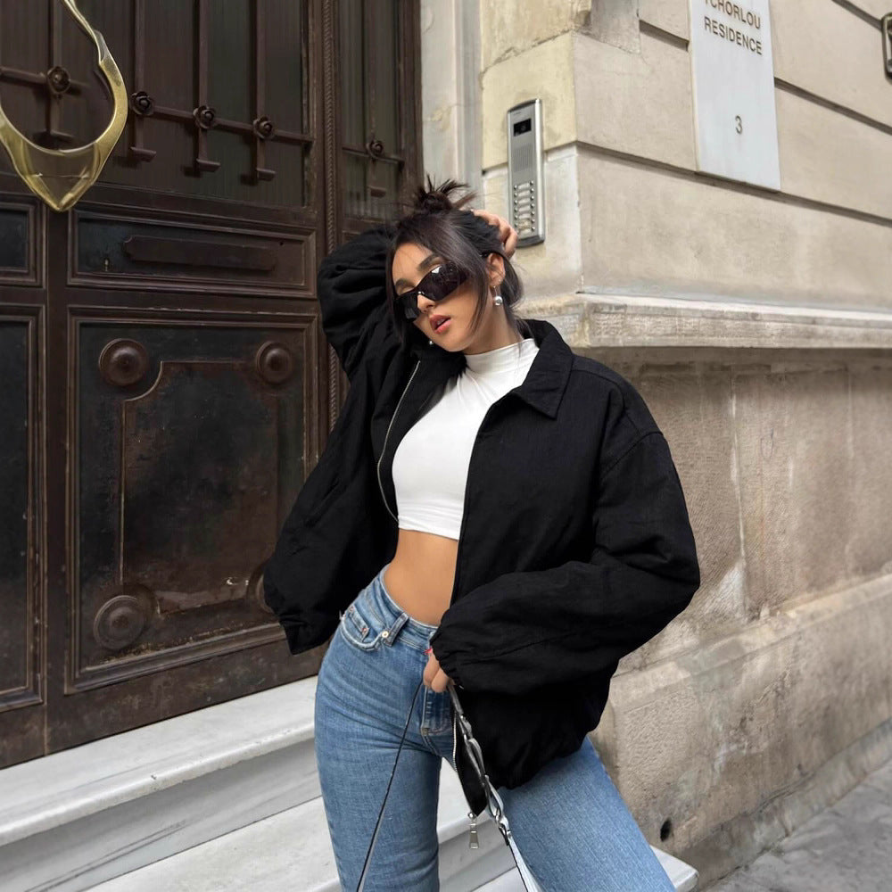 Damen Lässige Oversized-Jacke mit praktischen Taschen und elegantem Schnitt EB