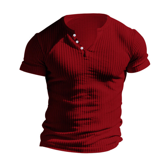 EB | Einfarbig Lässig gestricktes T-Shirt