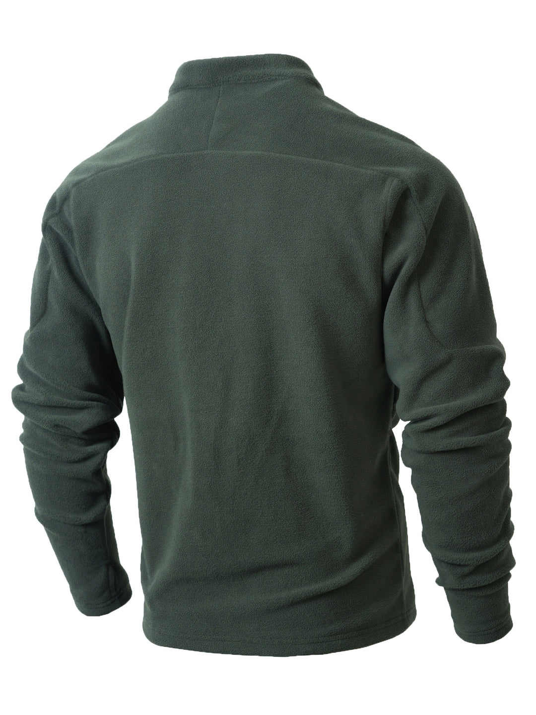 Herren Fleece-Pullover mit modischem Stehkragen und praktischen Knopfdetails EB