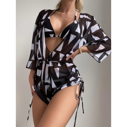 Damen Strandanzug mit floralem Design und lockerer Passform EB