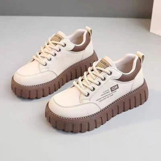 Damen modische Platform Sneaker mit verstärkter Sohle EB