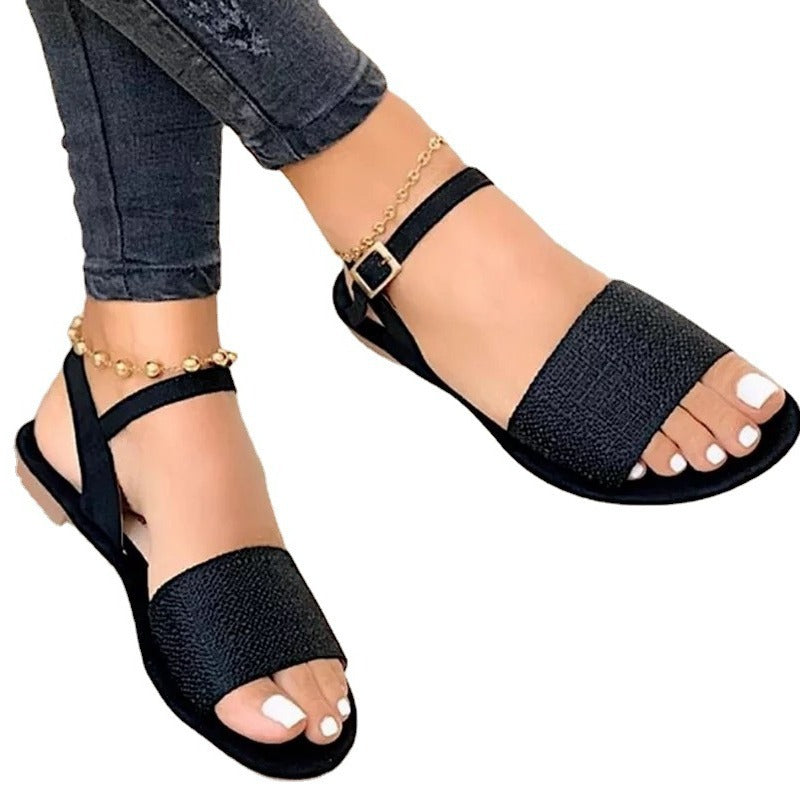 Damen elegante Sandalen mit funkelndem Strass und komfortablem Riemendesign EB