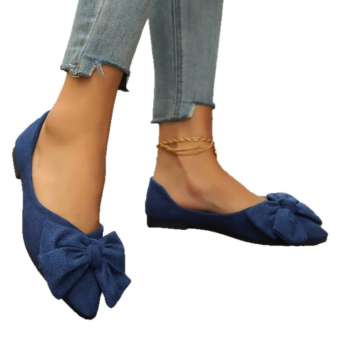Damen Ballerinas mit modischer Schleifenapplikation und bequemem Fußbett EB