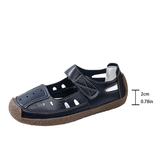Damen Komfortable Sandalen mit verstellbarem Klettverschluss und atmungsaktiver Oberflächenstruktur EB
