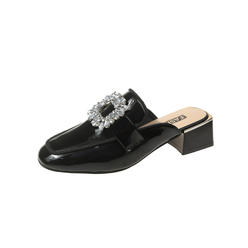 Damen Glamouröse Mules mit funkelndem Bling-Riemen EB