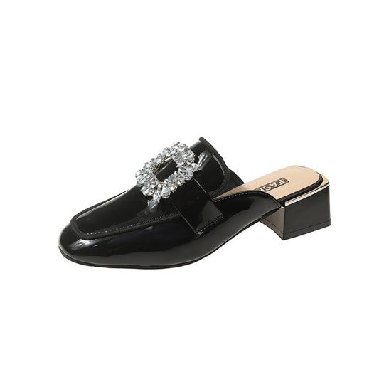Damen Glamouröse Mules mit funkelndem Bling-Riemen EB