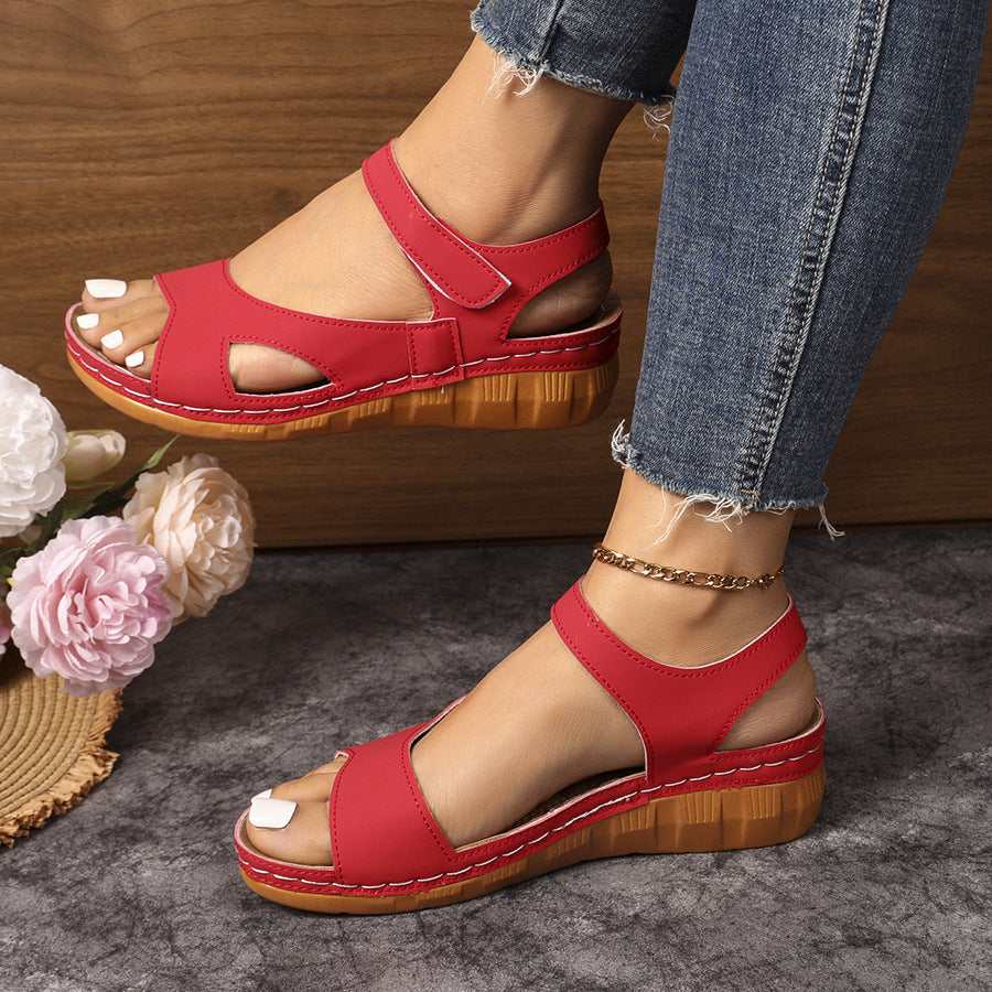 Damen Komfortable Zehentrenner-Sandalen mit ergonomischem Fußbett und modischem Riemendesign EB