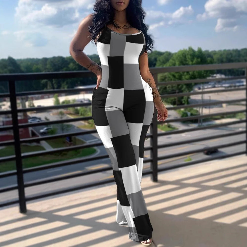 Damen Jumpsuit im modernen Streifenlook EB