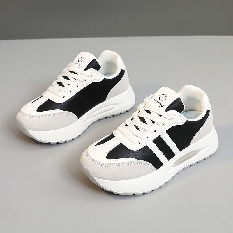 Damen sportive Sneaker mit luftdurchlässiger Oberflächenstruktur und dämpfendem Profil EB