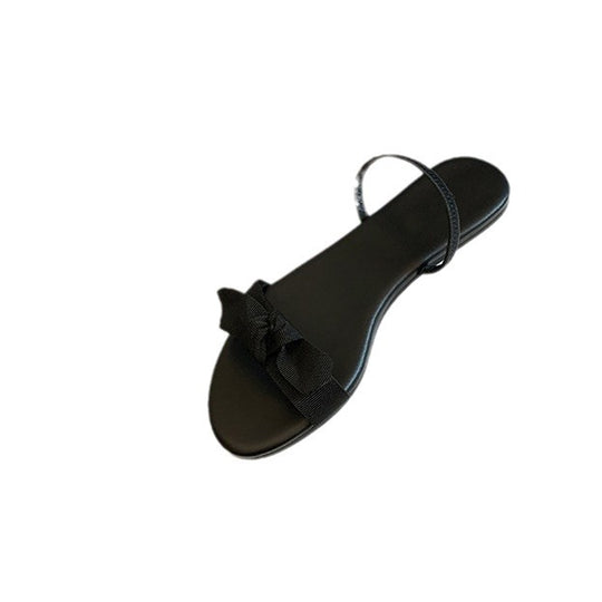 Damen Elegante und bequeme Sandalen mit dekorativem Schleifenakzent EB