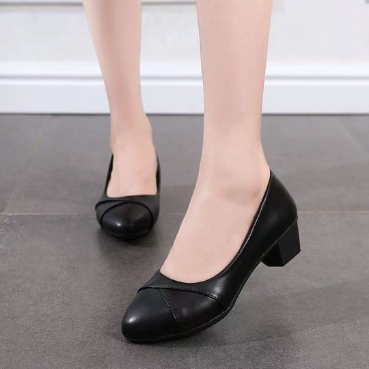 Damen Elegante und bequeme Pumps mit Blockabsatz EB