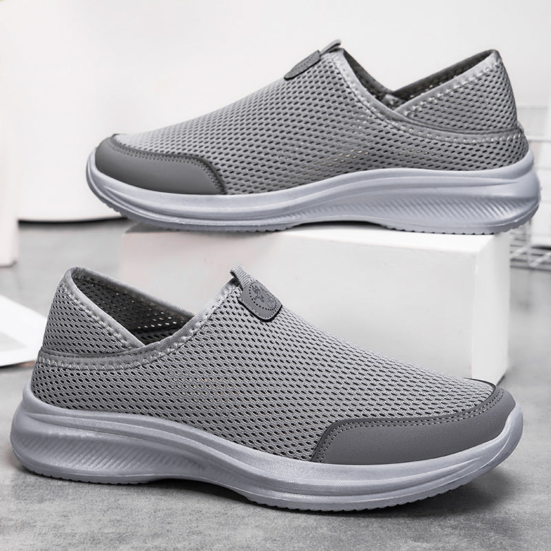 Damen Atmungsaktive Slip-On Freizeitschuhe mit elastischem Mesh-Obermaterial EB