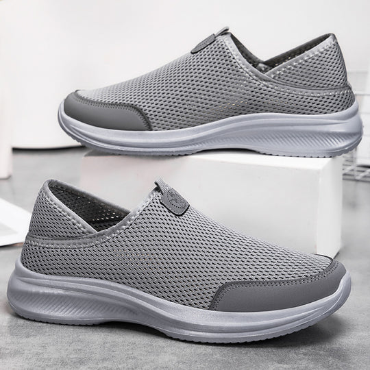 Damen Atmungsaktive Slip-On Freizeitschuhe mit elastischem Mesh-Obermaterial EB