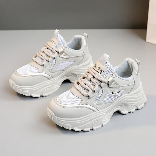 Damen Chunky Sneakers mit atmungsaktiver Mesh-Oberfläche und griffiger Laufsohle EB
